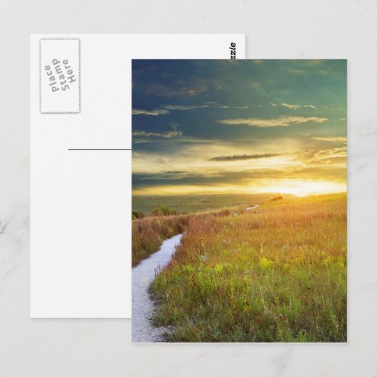 Konza Prairie Path Briefkaart (Voorkant / Achterkant)