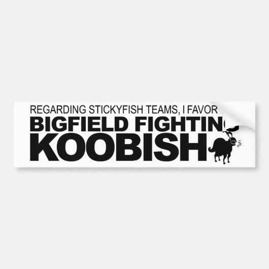 KOOBISH! BUMPERSTICKER (Voorkant)