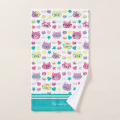 Koodepasta's met brillenglazen, Blauwgroen Bad Handdoek (Handdoek)