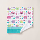 Koodepasta's met brillenglazen, Blauwgroen Bad Handdoek (Wasdoekje)