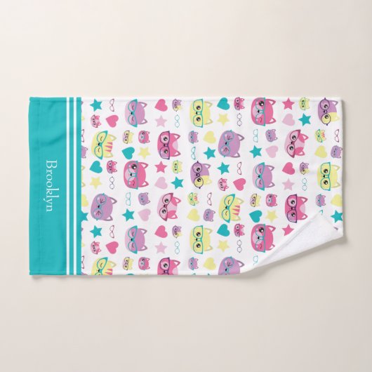 Koodepasta's met brillenglazen, Blauwgroen Bad Handdoek (Handdoek)