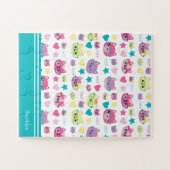 Koodepasta's met brillenglazen, Blauwgroen Legpuzzel (Horizontaal)