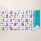 Koodepasta's met brillenglazen, Blauwgroen Strandlaken (Voorkant)