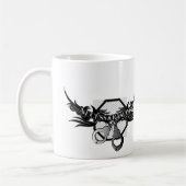 kooi achteraan, kooi vooraan koffiemok (Links)