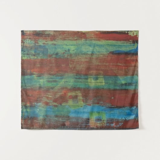 Kooi. Angstige enge originele acrylkunst Wandkleed (Voorkant (horizontaal))