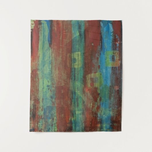 Kooi. Angstige enge originele acrylkunst Wandkleed (Voorkant)