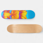 Kooi Kool Animal Face Lion Design Bright Blue Persoonlijk Skateboard (Horizontaal)