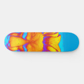 Kooi Kool Animal Face Lion Design Bright Blue Persoonlijk Skateboard (Horizontaal)