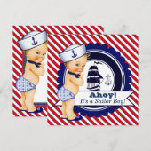 Kooi Nautisch Baby shower Kaart (Voorkant / Achterkant)