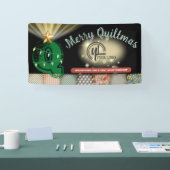 Kooicabine voor show met quilter quilter spandoek (Beurs)