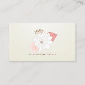 kooien en roze bloemen luierspoeling informatiekaartje (Achterkant)