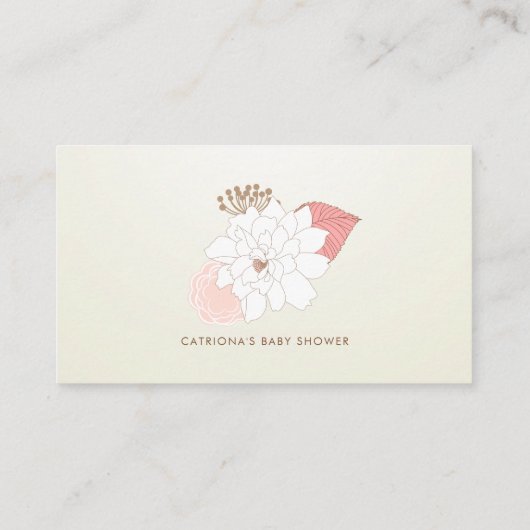 kooien en roze bloemen luierspoeling informatiekaartje (Achterkant)