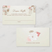 kooien en roze bloemen luierspoeling informatiekaartje (Voorkant / Achterkant)