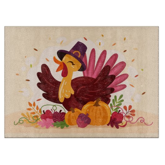 Kooiing in Turkije en herfst Snijplank (Voorkant)