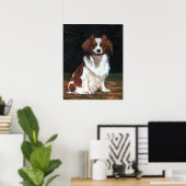 Kooikerhandje Hondenportret Poster (Thuiskantoor)