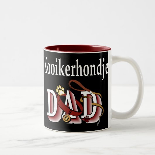 Kooikerhondje Dad Gifts Tweekleurige Koffiemok (Rechts)