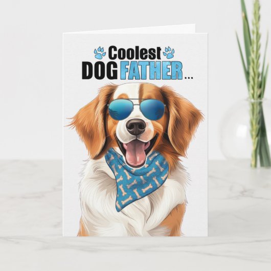 Kooikerhondje Hond Coolste Papa Ooit Vaderdag Feestdagen Kaart (Voorkant)