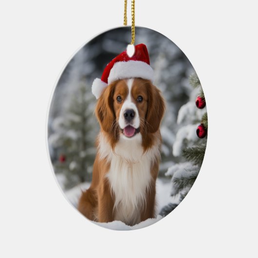 Kooikerhondje Hond Kerst Keepsake Keramisch Ornament (Rechts)