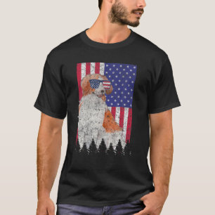 Kooikerhondje Patriotic Dog USA Pride American Fla T-shirt