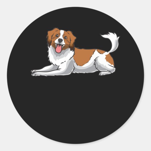 Kooikerhondje Ronde Sticker (Voorkant)