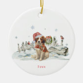 Kooikerhondje Waterverf Dog | Monogram Keramisch Ornament (Voorkant)