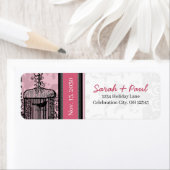 kooiroze en zwarte Stippen Etiket (Insitu)