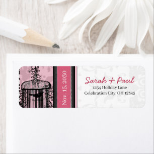  kooiroze en zwarte Stippen Etiket