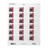  kooiroze en zwarte Stippen Etiket (Full Sheet)