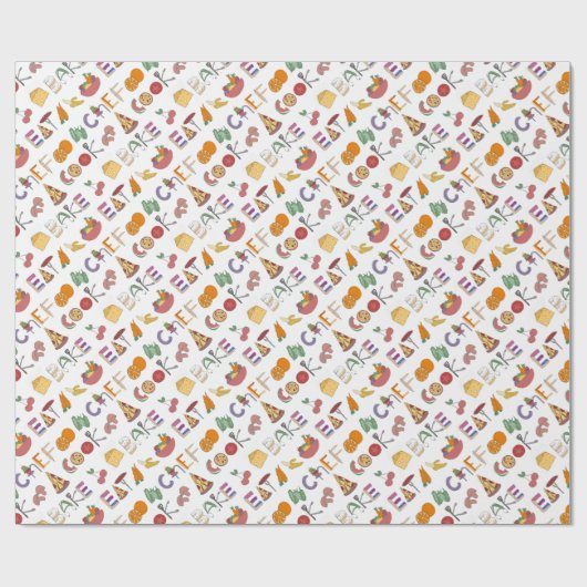 Kook! Bak! Eet! Chef! Cadeaupapier (Vlak)