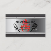 Kook BBQ-gereedschap | Vuur | Metaalachtig Visitekaartje (Achterkant)