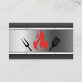 Kook BBQ-gereedschap | Vuur | Metaalachtig Visitekaartje (Voorkant)