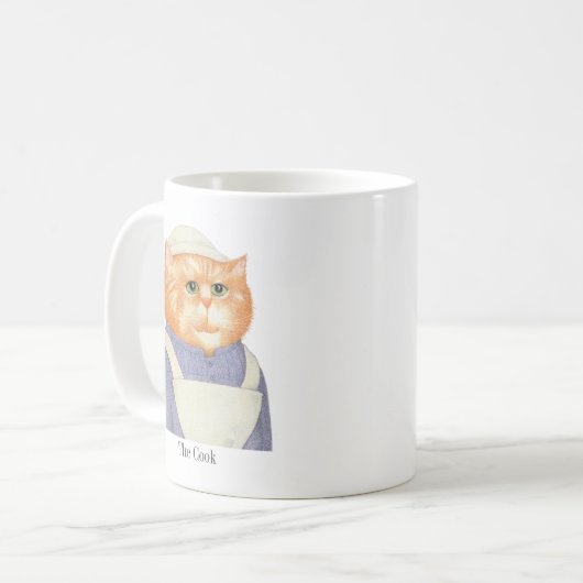KOOK CAT Witte Mok + Tekst (Voorkant links)
