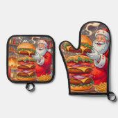 🔥 Kook, Creëer & Overwin de Keuken met Stijl! 🔥 Ovenwant & Pannenlap Set (Voorkant)
