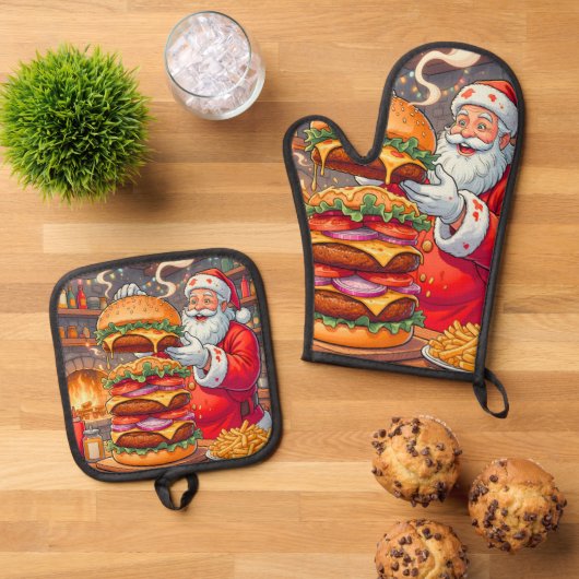 🔥 Kook, Creëer & Overwin de Keuken met Stijl! 🔥 Ovenwant & Pannenlap Set (Top down)