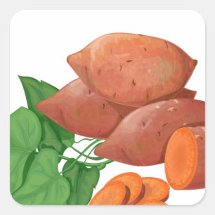 Kook een zoete aardappeldag - Appreciation Day Vierkante Sticker
