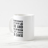 Kook en uw mening koffiemok (Voorkant links)
