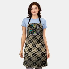 Kook in stijl Mooie Sepia Tartan Plaid Spiegel Schort