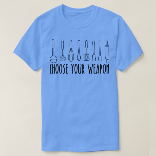 Kook met kookgereedschap voor de keuken t-shirt (Design voorkant)