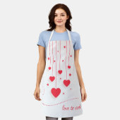 Kook met liefde all-over print schort (Gedragen)