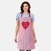 Kook Met Liefde Gepersonaliseerde Hart Valentijn S Schort (Gedragen)