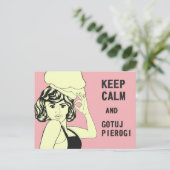 Kook Poolse Pierogi Polen Eten Briefkaart (Staand voorkant)
