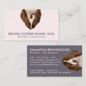 Kook Spaniel Hond Visitekaartje (Voorkant / Achterkant)