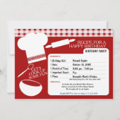 Kook verjaardagsfeestje recept kaart (Voorkant)