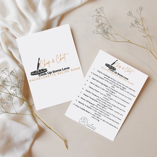 Kook wat liefde Bachelorette party Game Kaart