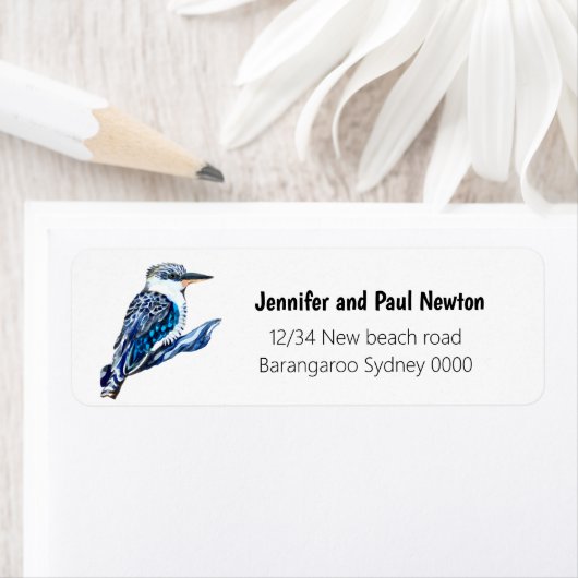 Kookaburra-adreslabel Etiket (Insitu)