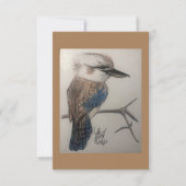Kookaburra, aussie vogel, Australië, lachvogel Bedankkaart (Voorkant)