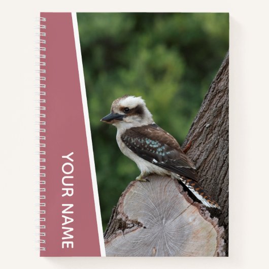 Kookaburra Australia Laughing Bird, Roos Gold Notitieboek (Voorkant)