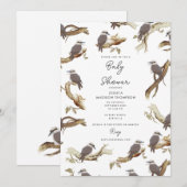 Kookaburra Australian Eucalyptus Baby shower Kaart (Voorkant / Achterkant)