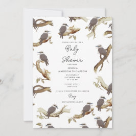 Kookaburra Australian Eucalyptus Baby shower Kaart