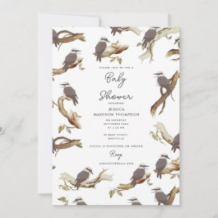 Kookaburra Australian Eucalyptus Baby shower Kaart